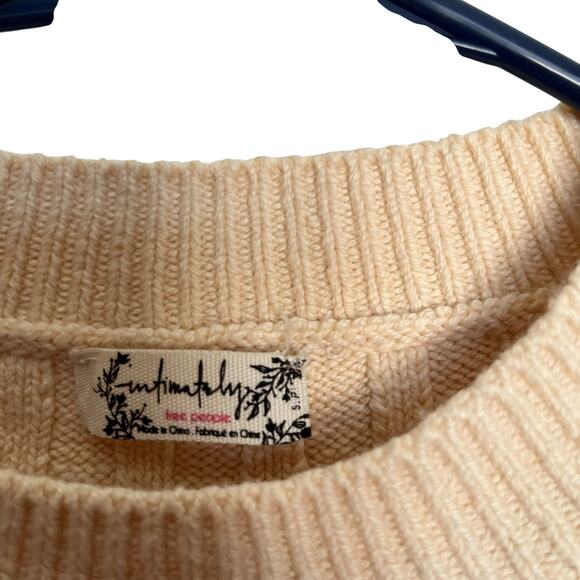 Intimately Free People Short & Sweet Brami Butter Yellow Baby Tee Sweater Size S - Picture 3 of 9